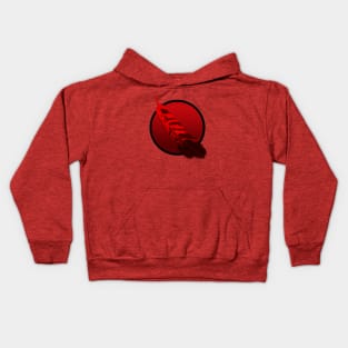 Red feathers Kids Hoodie